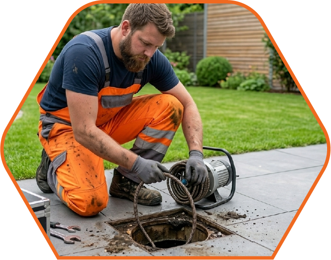 Terrassenabfluss in Wien verstopft und professionelle Reinigung des Terrassenablaufs