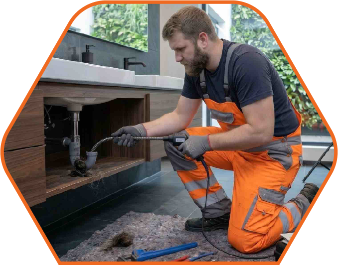 Waschbecken in Wien verstopft und professionelle Reinigung des Abflusses